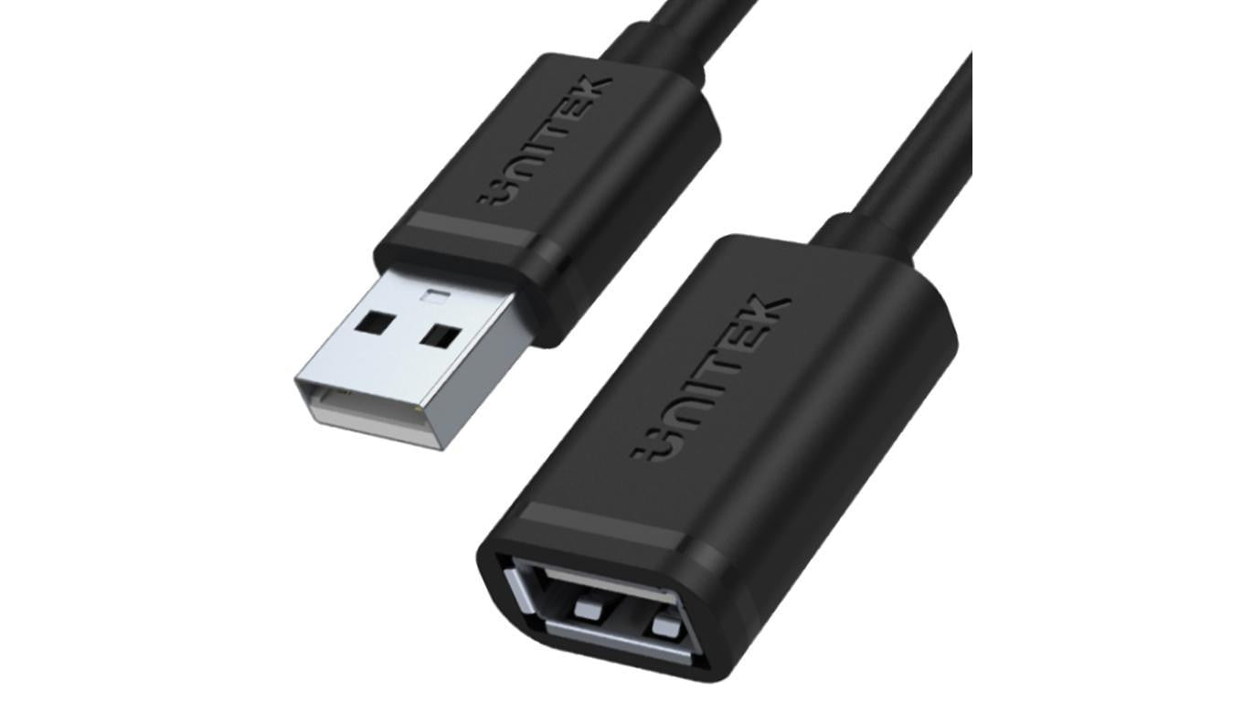 Kabel USB Unitek Y-C428GBK Przedłużacz USB 2.0 AM-AF 1m
