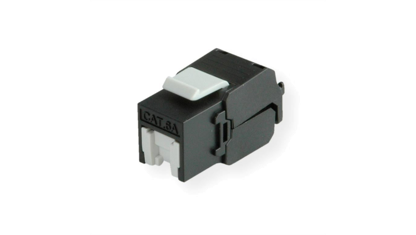 ROLINE Cat.6A (Class EA) Keystone, RJ45, nieekranowany, beznarzędziowy, czarny