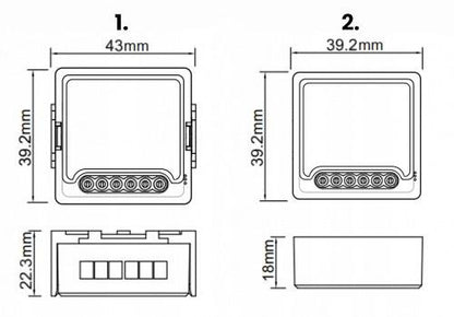 Moduł OXT mini przekaźnik 2 obw. bez N ZigBee TUYA T272