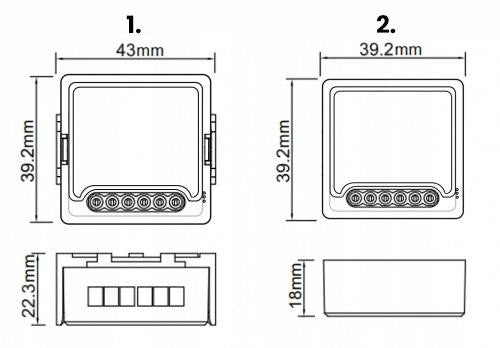 Moduł OXT mini przekaźnik 2 obw. bez N ZigBee TUYA T272