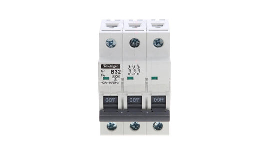 Wyłącznik nadprądowy 3P B 32A 4,5kA AC SCHELINGER A02-G7-3P-B32