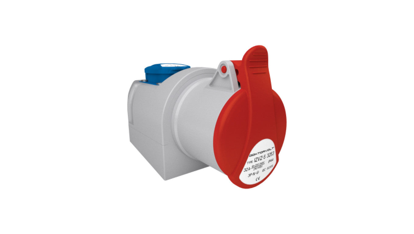 Gniazdo natynkowe 32A 5P + 230V siłowe IZVZ-S 3253 DV 6369