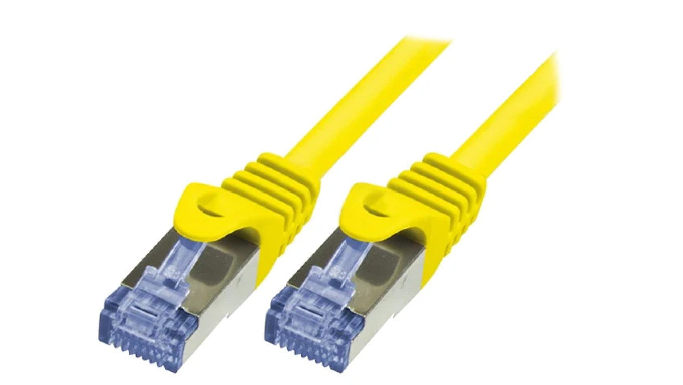 Patch cord S/FTP 6a linka Cu LSZH żółty 5m 26AWG CQ3077S