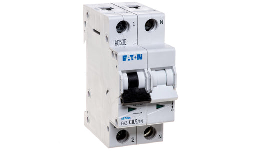 Wyłącznik nadprądowy 1P+N C 0,5A 15kA AC FAZ C05/1N 278657