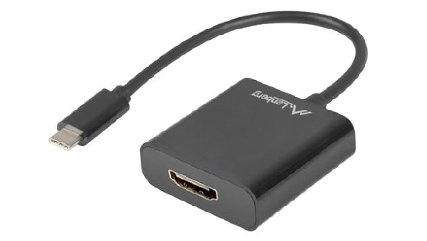 Adapter USB-C 3.1 - HDMI (DisplayPort ALT mode) na kablu 15cm czarny LANBERG