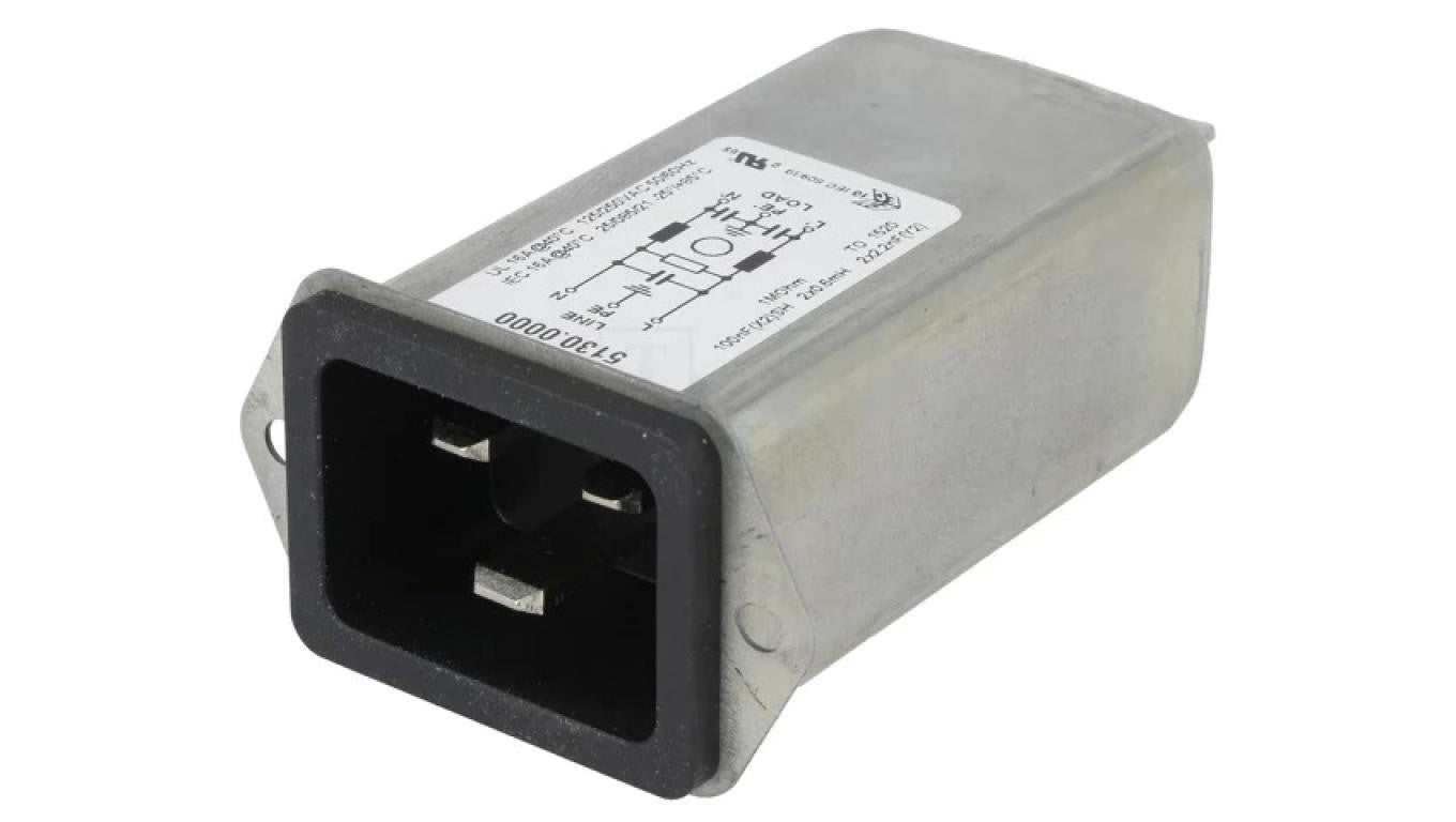 Złącze zasilające AC gniazdo męskie 16A 250VAC IEC 60320 5130.0000