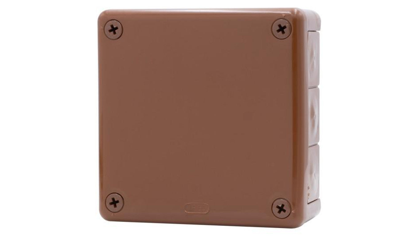 Puszka hermetyczna H55-L 118x118x46 IP55 12-wylotowa brązowa