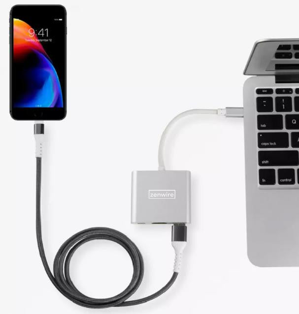 Adapter Przejściówka ZENWIRE 3w1 MHL HUB USB C HDMI 4K BYL-2008N