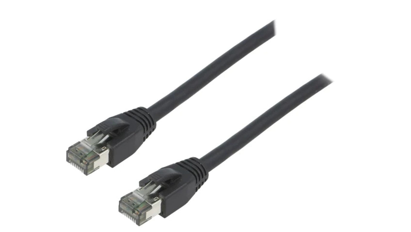 Patch cord S/FTP Cat 8.1 linka Cu LSZH czarny 2m 26AWG CQ8053S