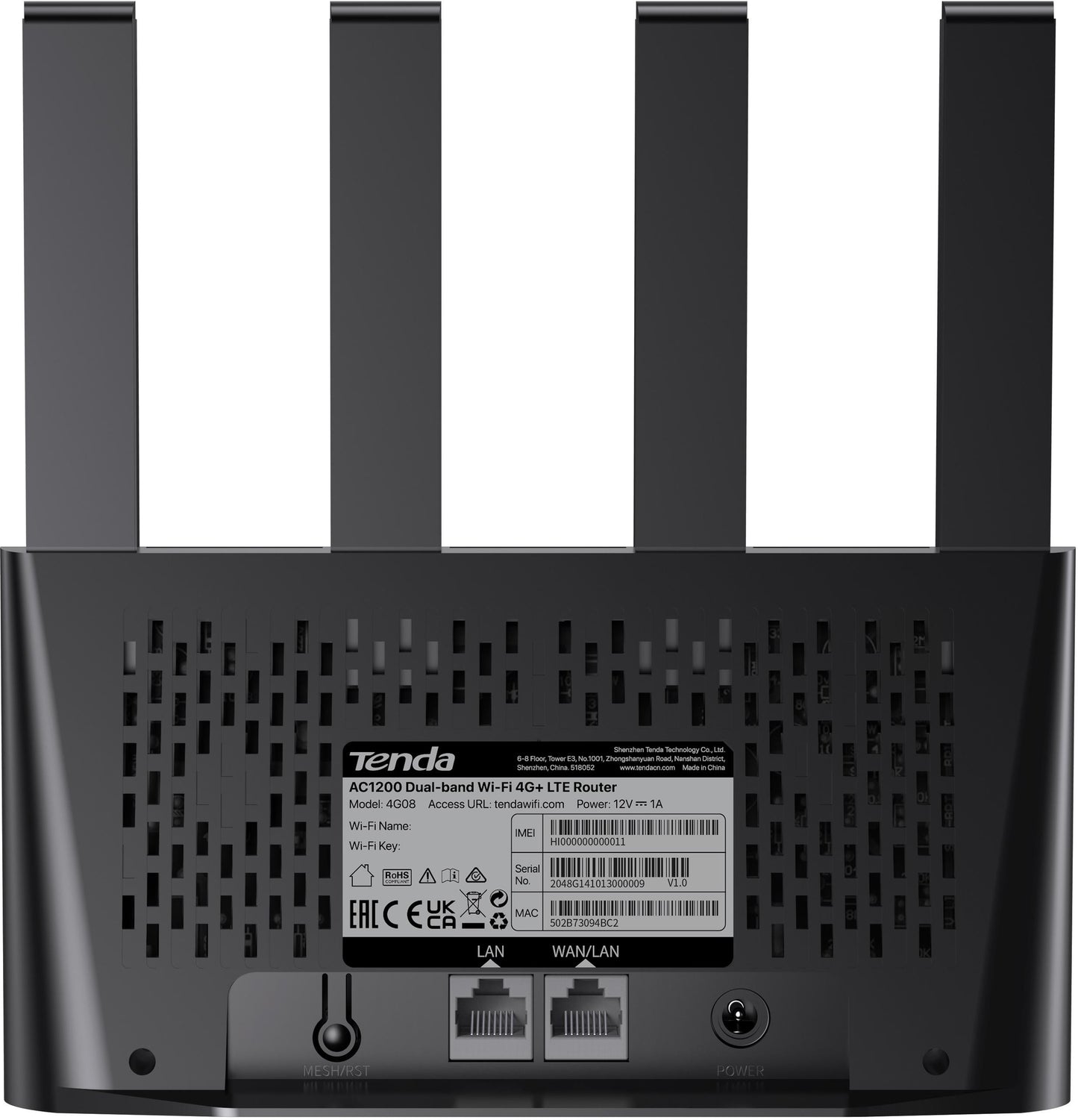ROUTER TENDA 4G08 LTE AC1200 Dual-Band Wi-Fi 4G+
