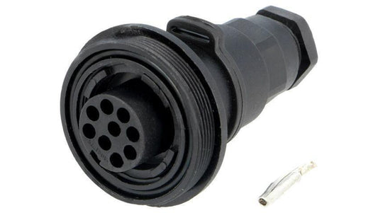 Złącze okrągłe wtyk żeńskie PIN: 9 5A 150V IP68 UL94V-0 6÷8mm PX0729/S