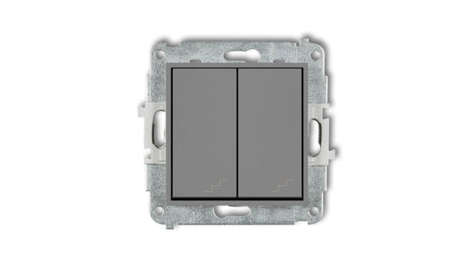 ICON Mechanizm łącznika podwójnego schodowego szary mat 27IWP-33