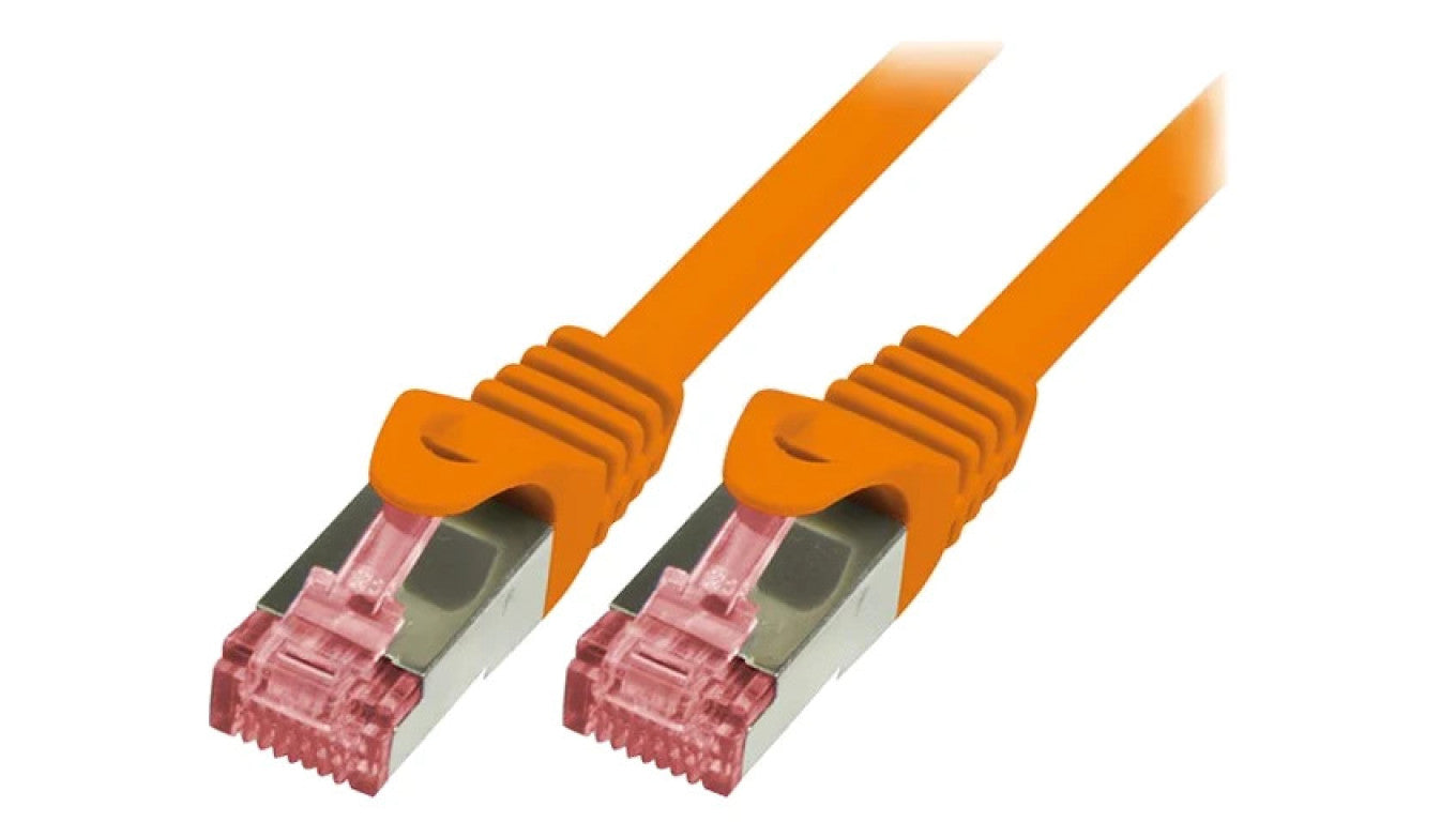 Patch cord S/FTP 6 linka Cu LSZH pomarańczowy 7,5m 27AWG CQ2088S