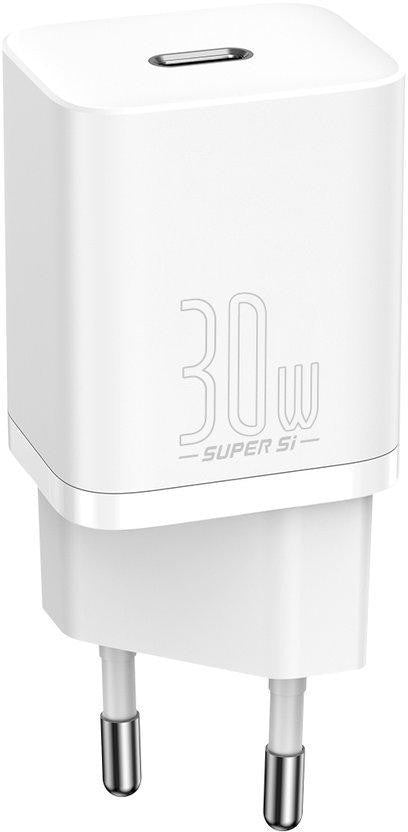 ŁADOWARKA SIECIOWA Baseus Super Si Quick Charger 1C CCSUP-J02 30W 1x USB-C PD 3.0 QC 3.0 BIAŁA