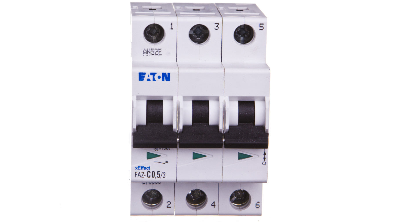Wyłącznik nadprądowy 3P C 0,5A 15kA AC FAZ C05/3 278856