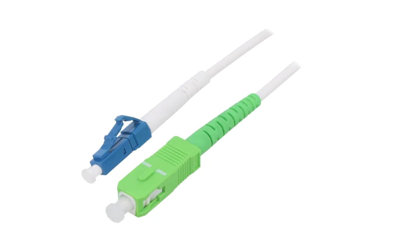 Patch cord światłowodowy OS2 LC/UPC,SC/APC 3m LSZH biały 59610
