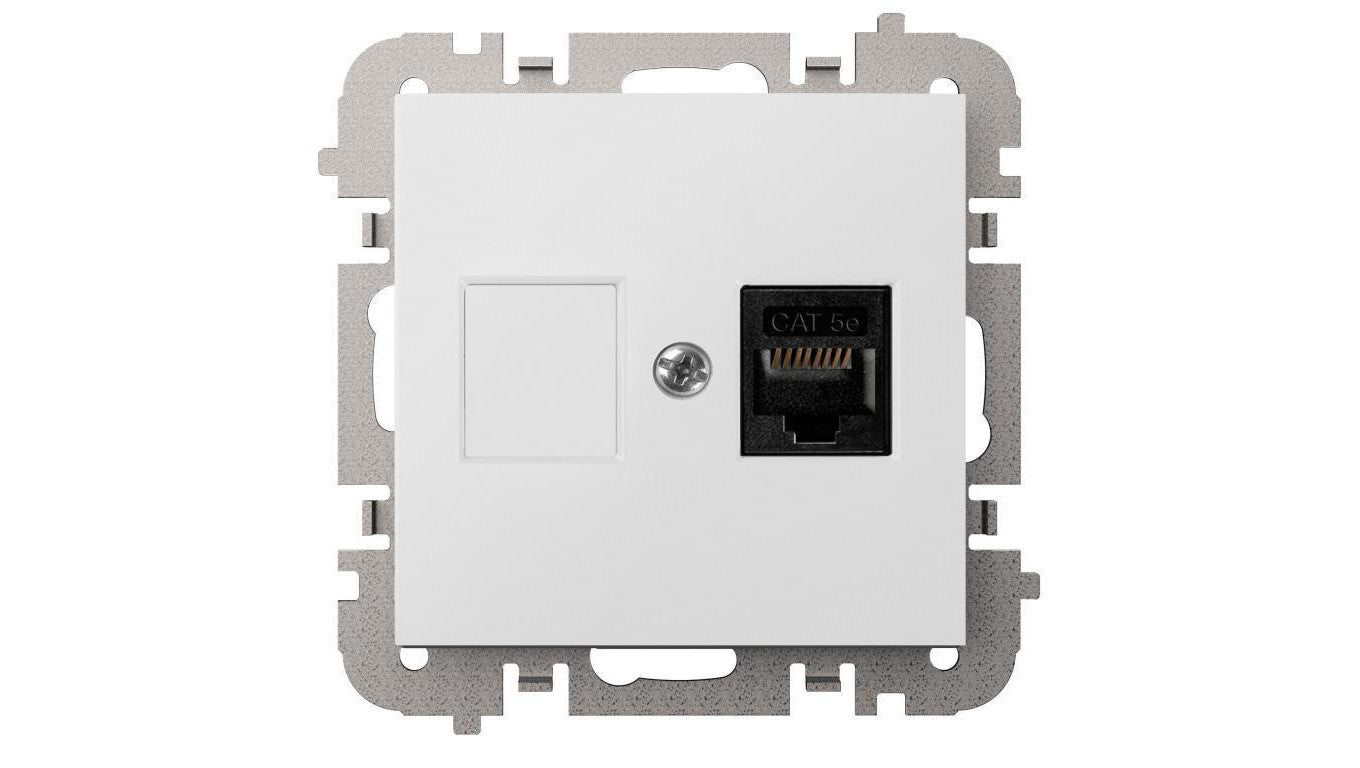 SANTRA gniazdo 1xkomputerowe RJ45 bez ramki podtynkowe biały 4148-10