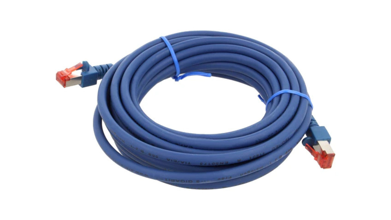 Patch cord S/FTP 6 linka Cu LSZH niebieski 5m 27AWG 803003