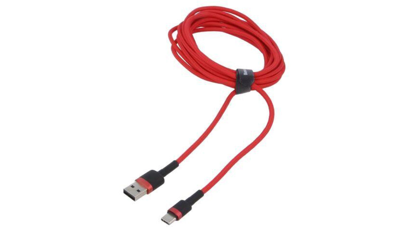 Kabel High Speed, USB 2.0 USB A wtyk - USB C wtyk 3m czerwony CATKLF-U09