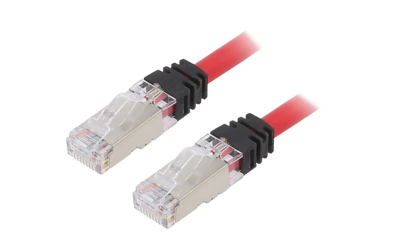 Patch cord S/FTP,TX6A™ 10Gig 6a linka Cu LSZH czerwony 5m STP6X5MRD