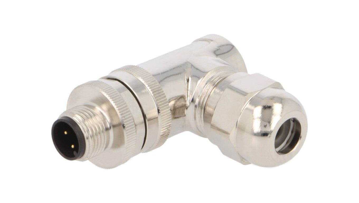 Złącze okrągłe M12 żeńskie kątowe ekranowane 4-PIN 250V PG7 T4112511041-000