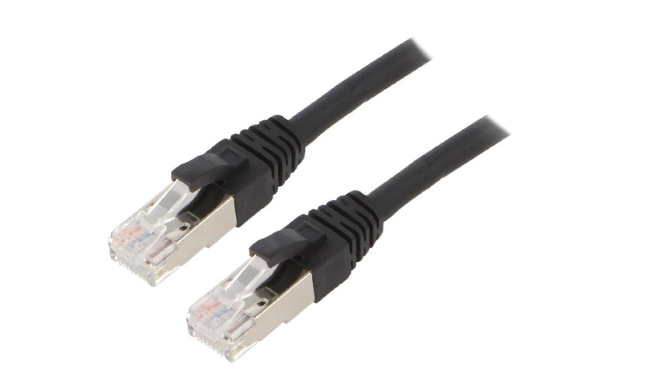 Patch cord ETHERLINE Cat.6a,S/FTP 6a linka Cu LSZH czarny 24441322