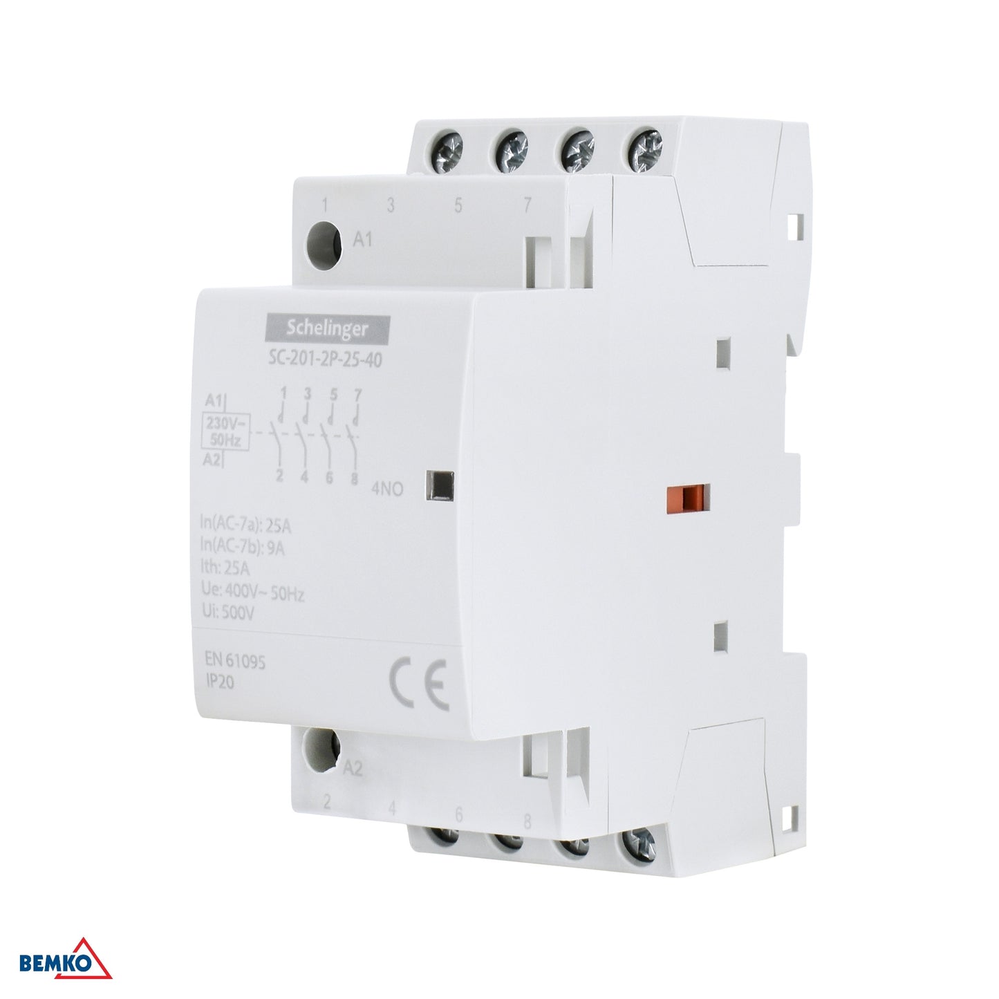 Stycznik modułowy SC201 2P 25A TYP 04 (0NO + 4NC) SCHELINGER