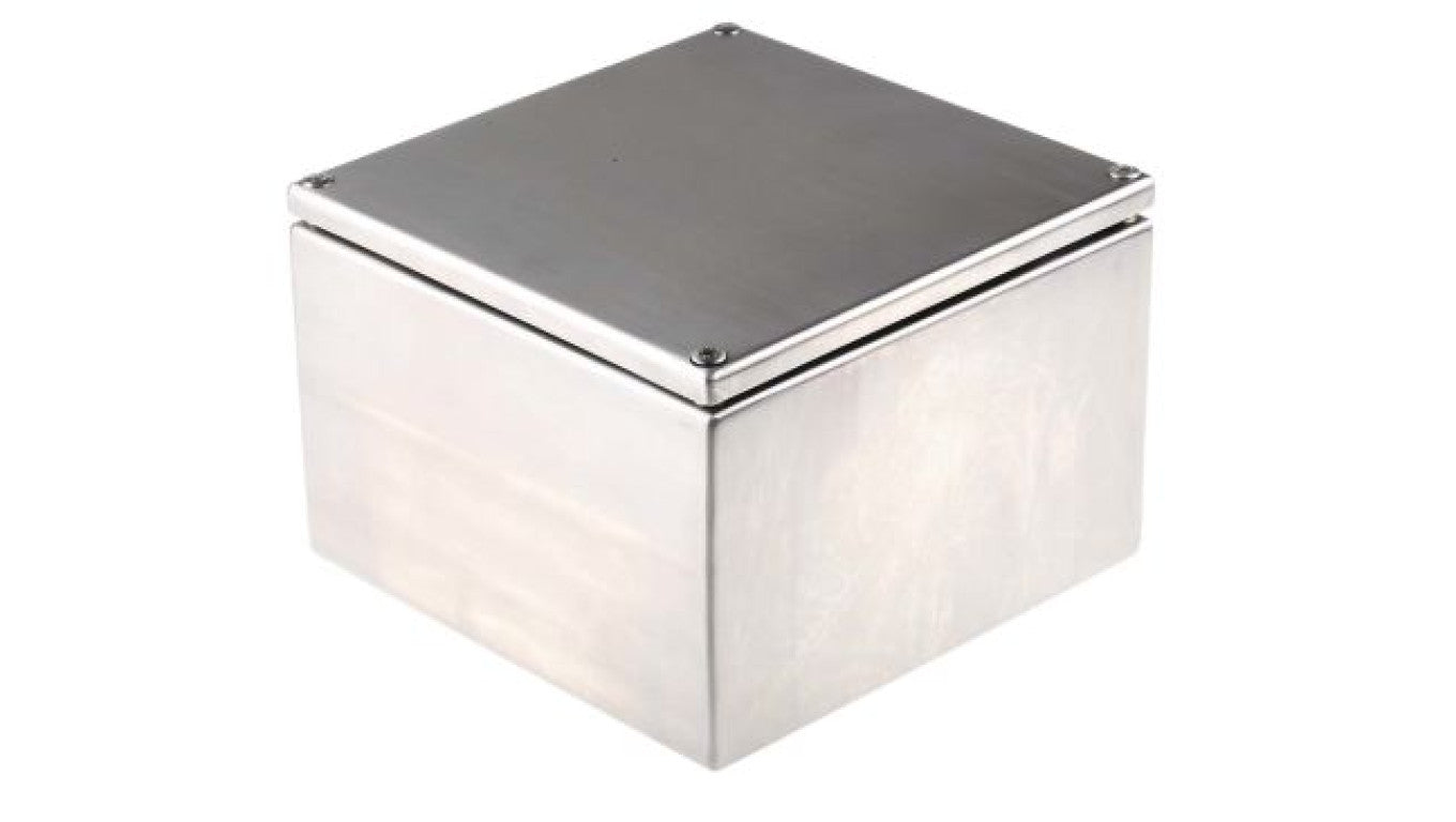 Puszka elektroinstalacyjna, 175 x 175 x 120mm, IP66, kolor Niemalowany, materiał Stal nierdzewna, RS PRO