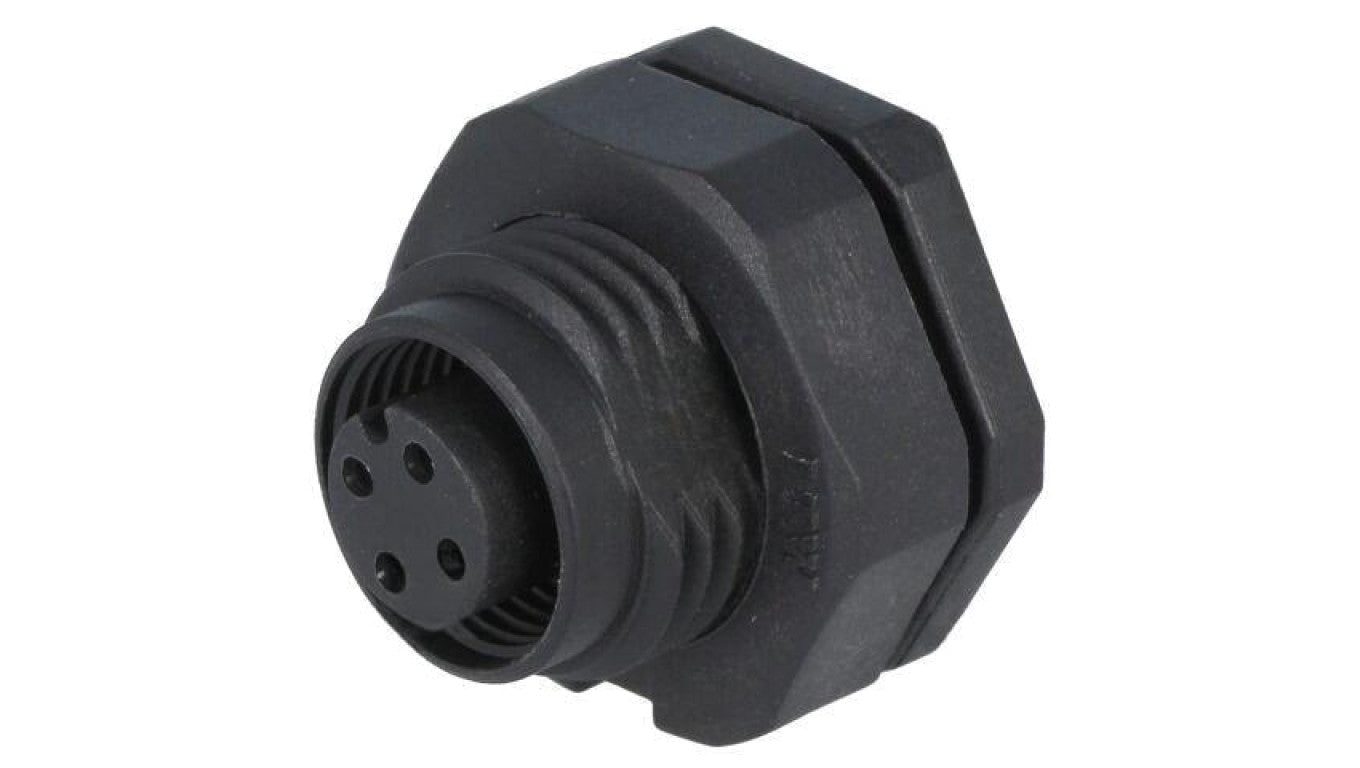 Złącze M12, żeńskie, PIN:4, gniazdo, proste, 250V MSAP-04PFFS-SF8002