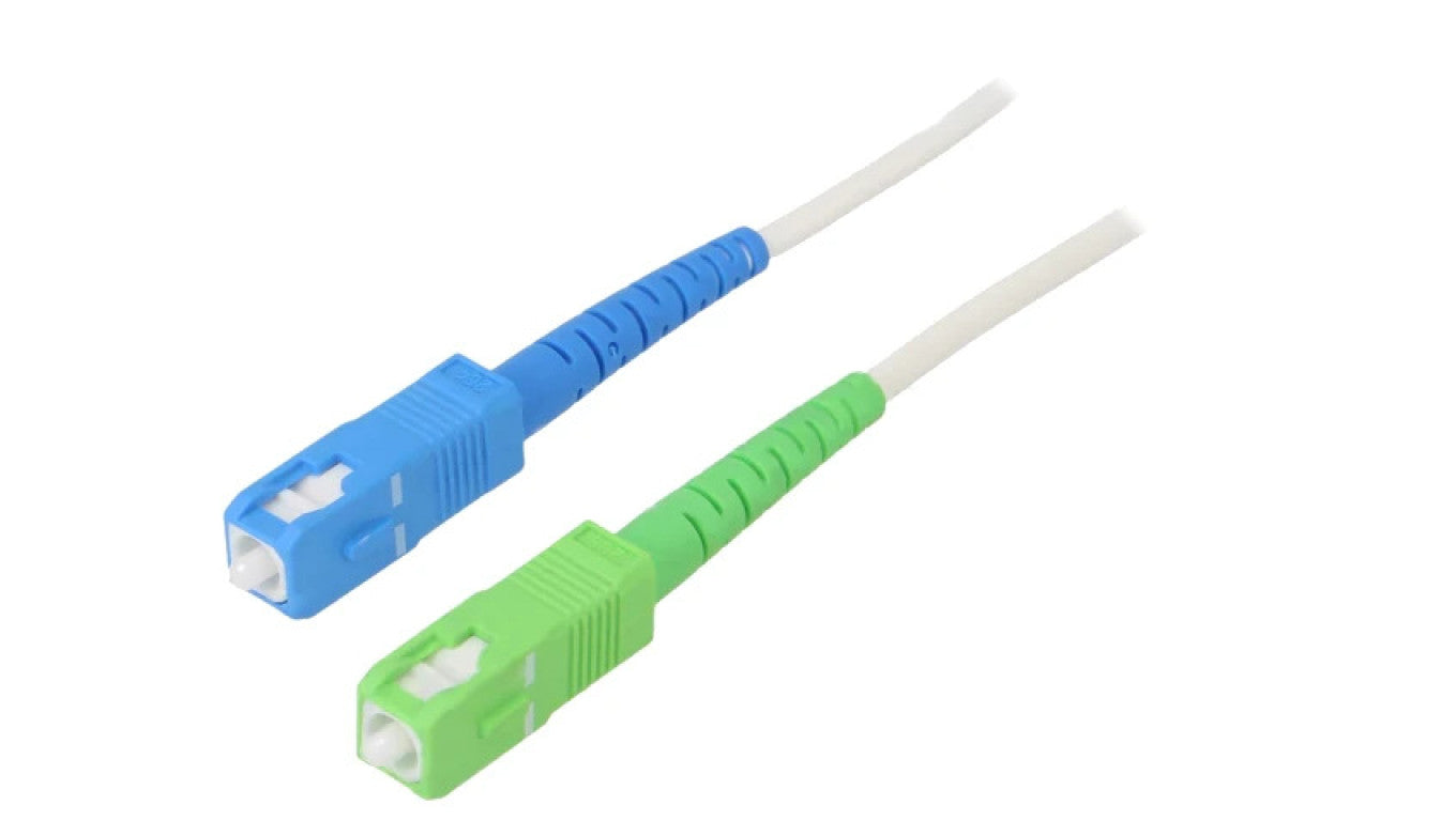 Patch cord światłowodowy OS2 SC/APC,SC/UPC 15m LSZH biały 59623