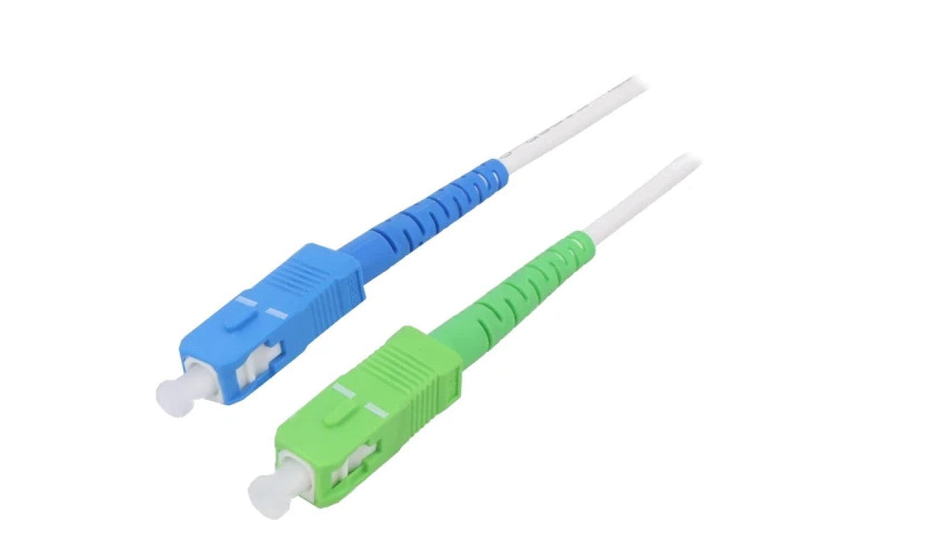 Patch cord światłowodowy OS2 SC/APC,SC/UPC 5m LSZH biały 59621