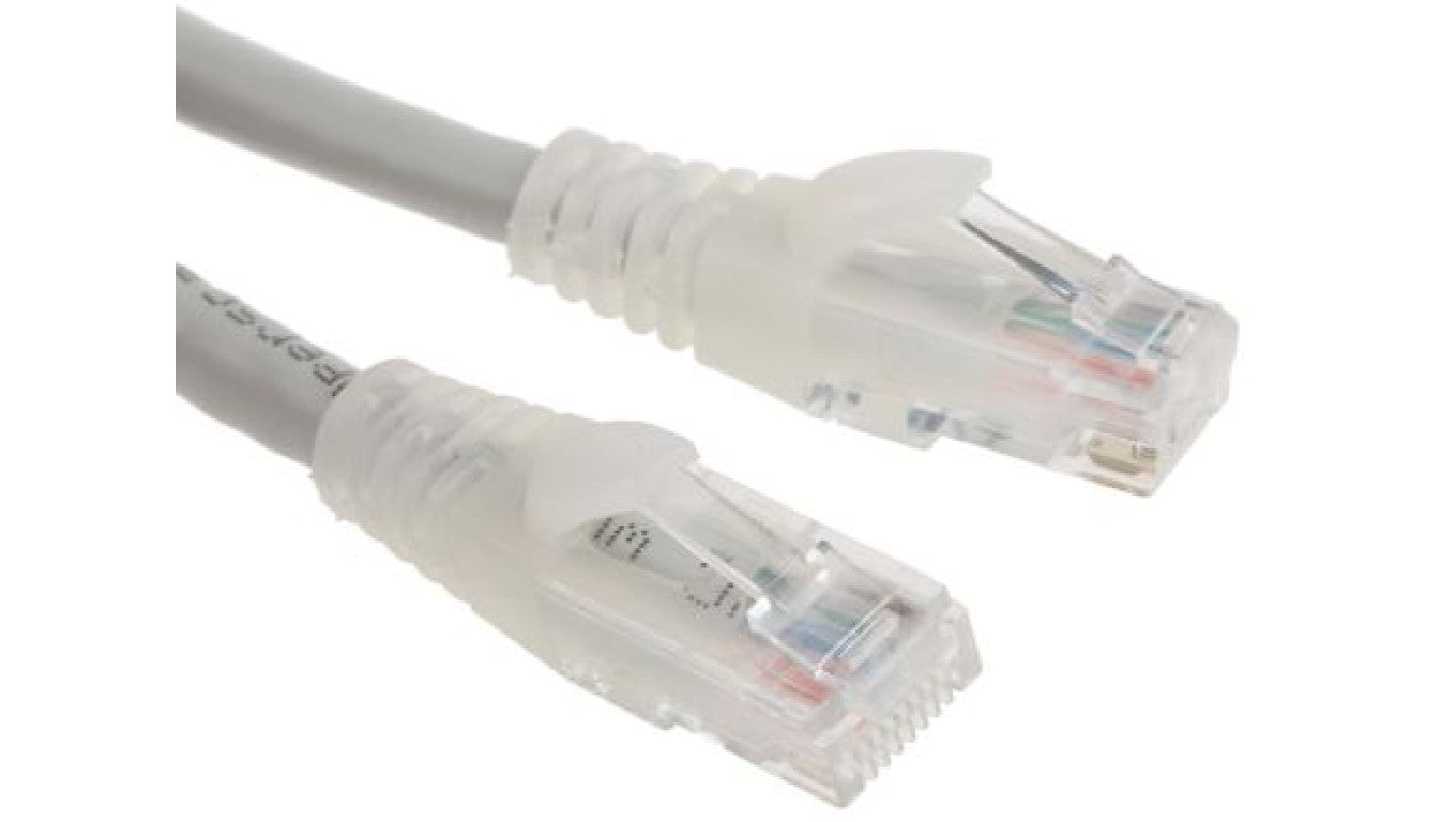 Kabel kategorii 6, Szary, Wtyk RJ45/męski RJ45dł.: 1m, mat. koszulki: PVC