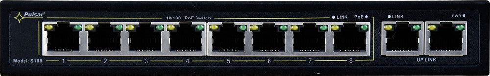 SWITCH POE PULSAR S108 8+2 UPLINK POE+ 120W