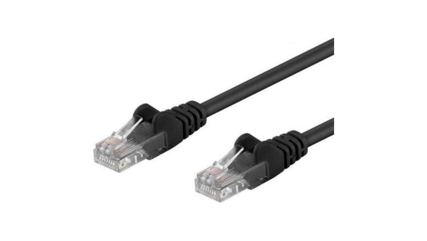 Kabel patchcord UTP CU kat.5e 2m czarny