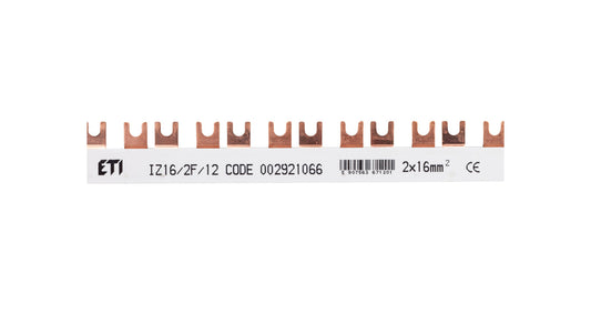 Szyna łączeniowa widełkowa 2P 100A 16mm2 (12mod.) IZ16/2F/12 002921066