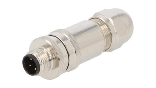 Złącze okrągłe M12 męskie proste ekranowane 4-PIN 250V PG9 T4111512041-000