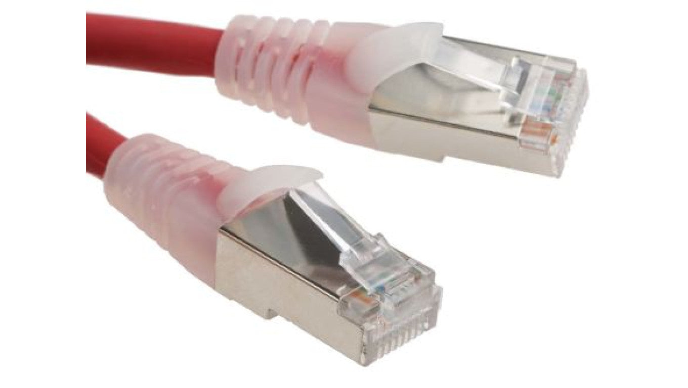 Kabel kategorii 6, Czerwony, Wtyk RJ45/męski RJ45dł.: 5m, mat. koszulki: LSZH