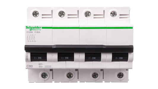 Wyłącznik nadprądowy 4P C 80A 6kA AC iC120 Acti9 A9N18372