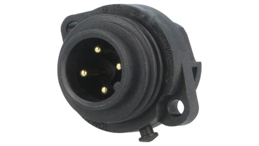 Złącze okrągłe gniazdo kołnierz (2 otwory),na panel 4-PIN C01620C00320012