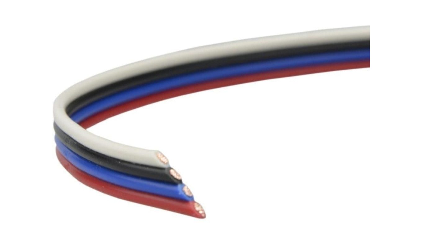 Przewód wstążkowy montażowy TLWY 4x0,35 150V kolorowy Technokabel /50m/