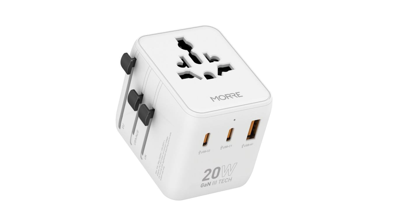 Adapter podróżny 20W 2xUSB-C 1xUSB-A MORRE M470