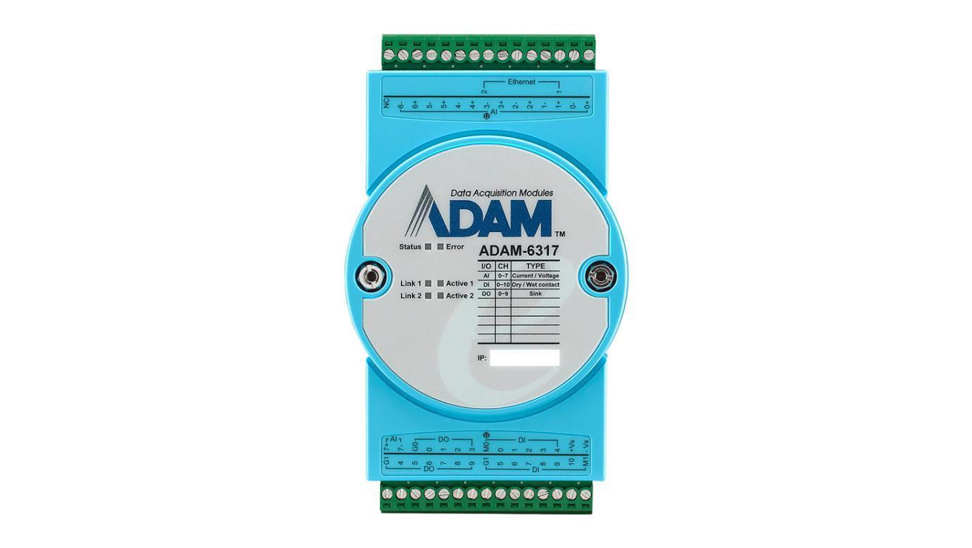 Moduł zdalnych We/Wy_AI OPC UA i zabezpieczeń ADAM-6317-A1