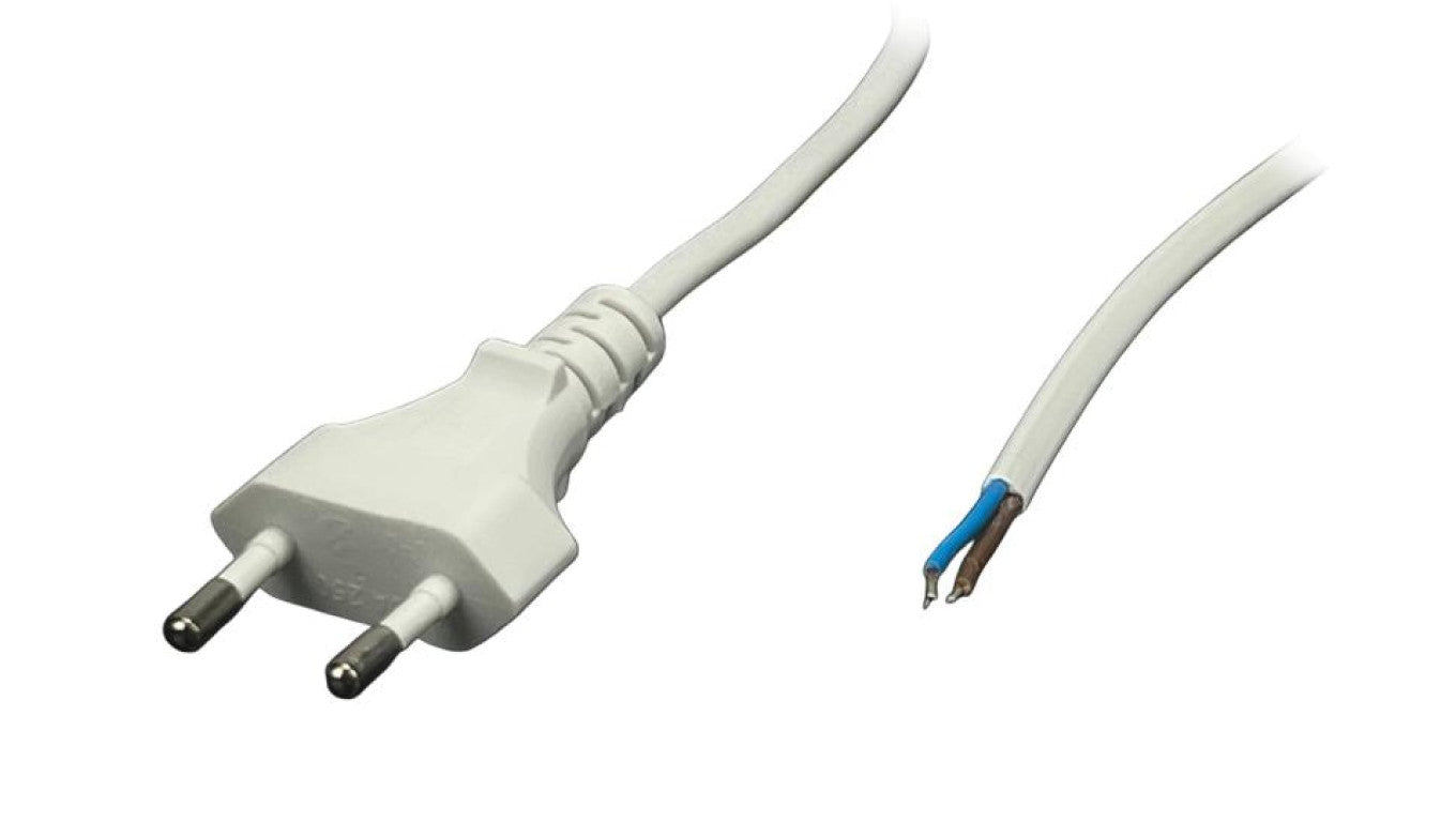 Przewód zasilający CEE7 - POSAC-CEE7/16WH16 biały 1,6m 2,5A