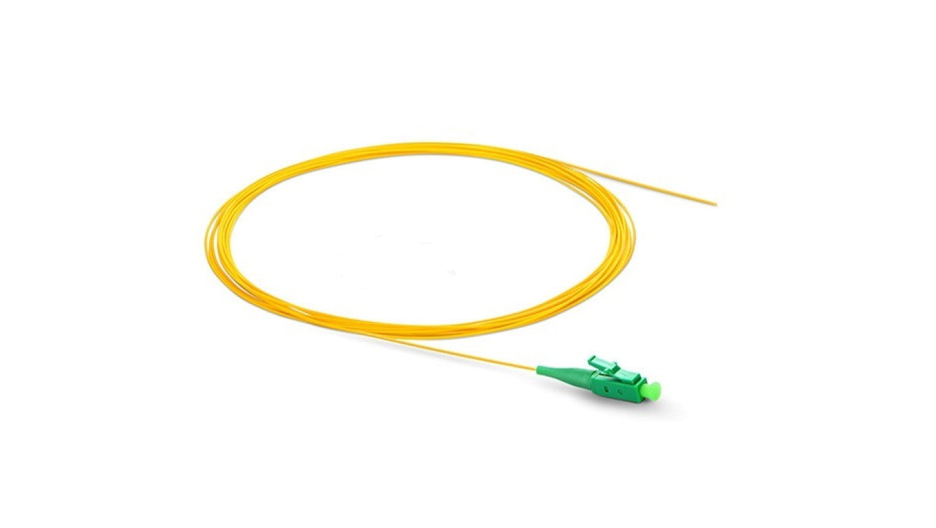 Pigtail światłowodowy LC/APC, LSZH, 2m, G.657, 0.9mm, Loose Tube, żółty, Gold Class
