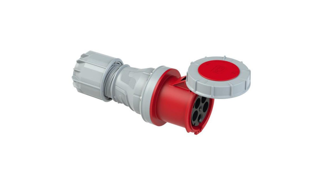 Gniazdo siłowe z klapką 5p 63A 400V przenośne IP67 POWER TWIST PCE na kabel