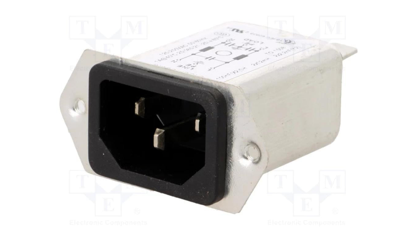 Złącze zasilające AC gniazdo męskie 1A 250VAC IEC 60320 5120 5120.1000.0
