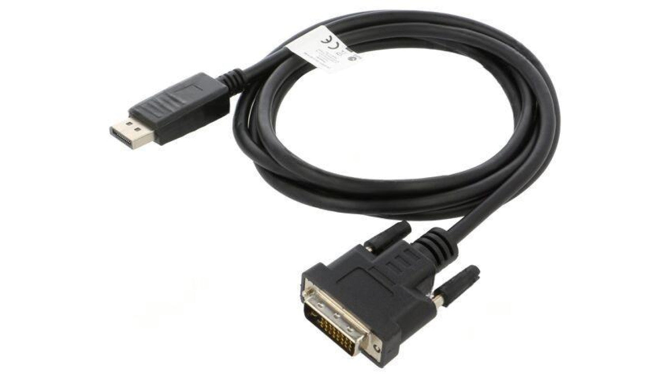 Kabel DisplayPort wtyk,DVI-D (24+1) wtyk DisplayPort 1.2 CA-DPDV-10CU-0018-BK