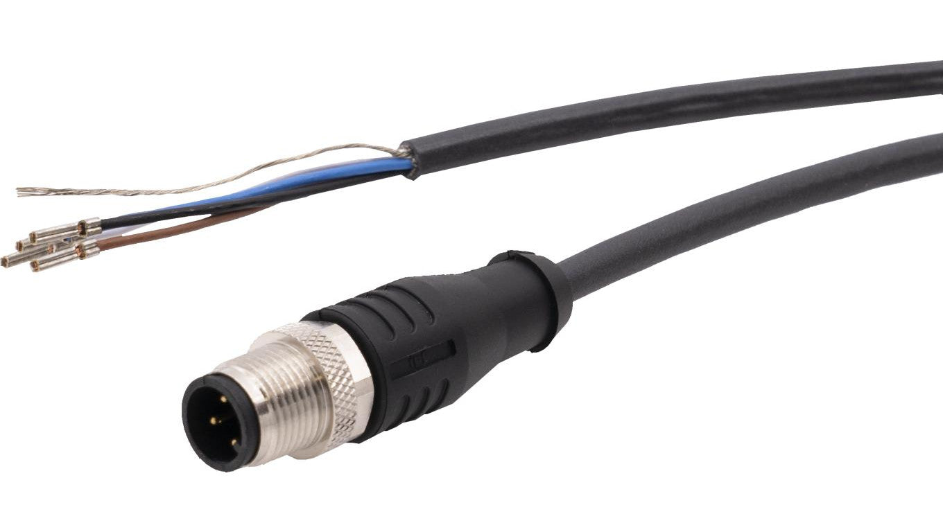 Kabel połączeniowy, 1 m, wtyczka M12 4-stykowa prosta, wolny koniec kabla, PUR (poliuretan), ekranowany VK10A550