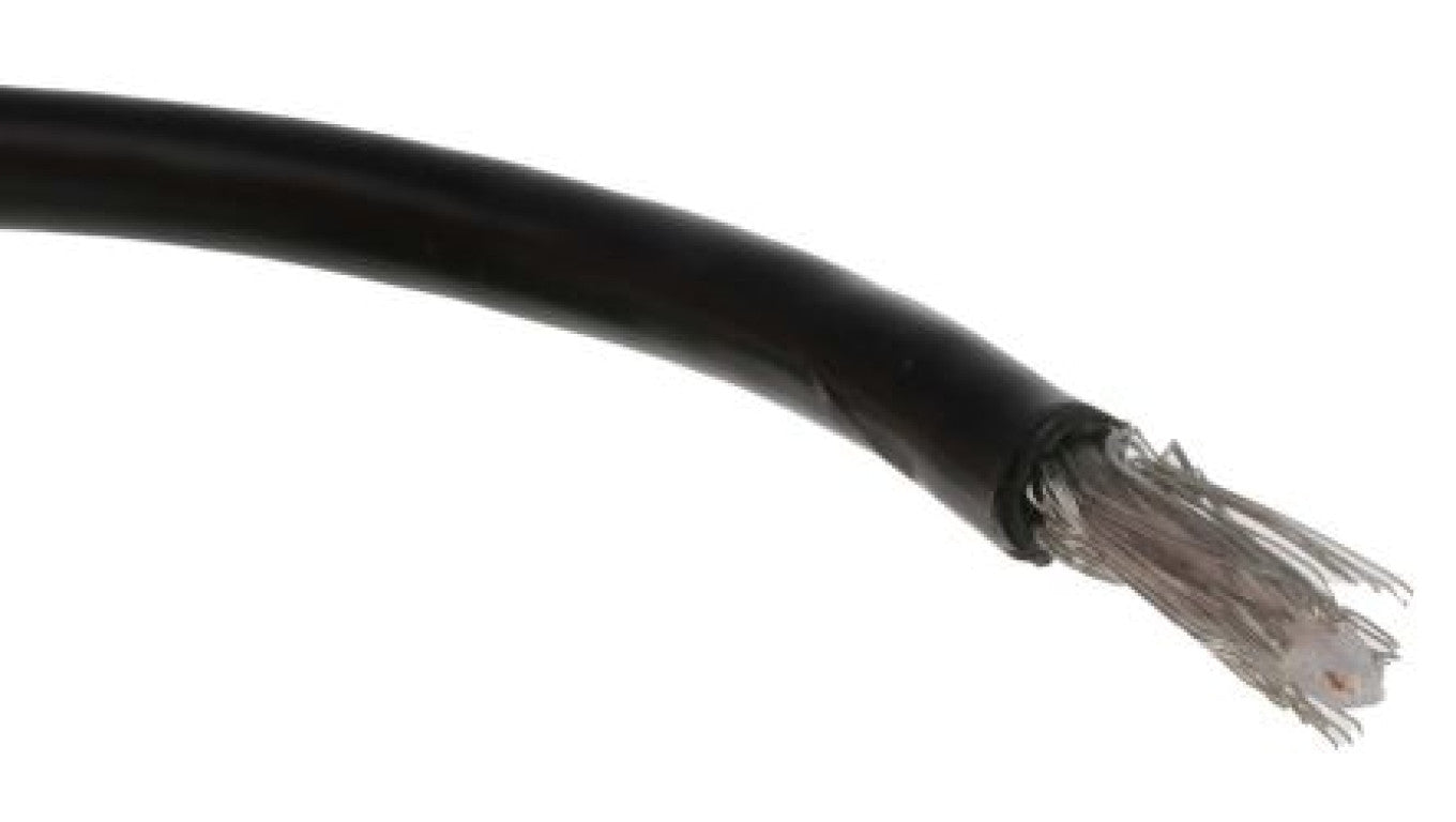 Kabel koncentryczny, 20m, RG174A/U, Polichlorek winylu PVC, Czarny Bez zakończenia Bez zakończenia 20m, RS PRO Bez