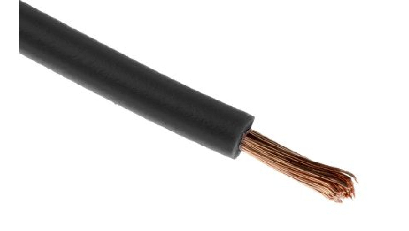 Przewód samochodowy, dł. 30m, 3 mm² CSA, kolor: Czarny, 600 V, -40 → +100C, RS PRO Odporność na ogień